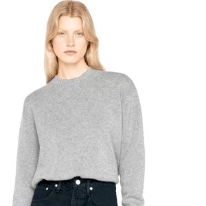 Almeria Grey Heathered Italian Wool Blend Sweater